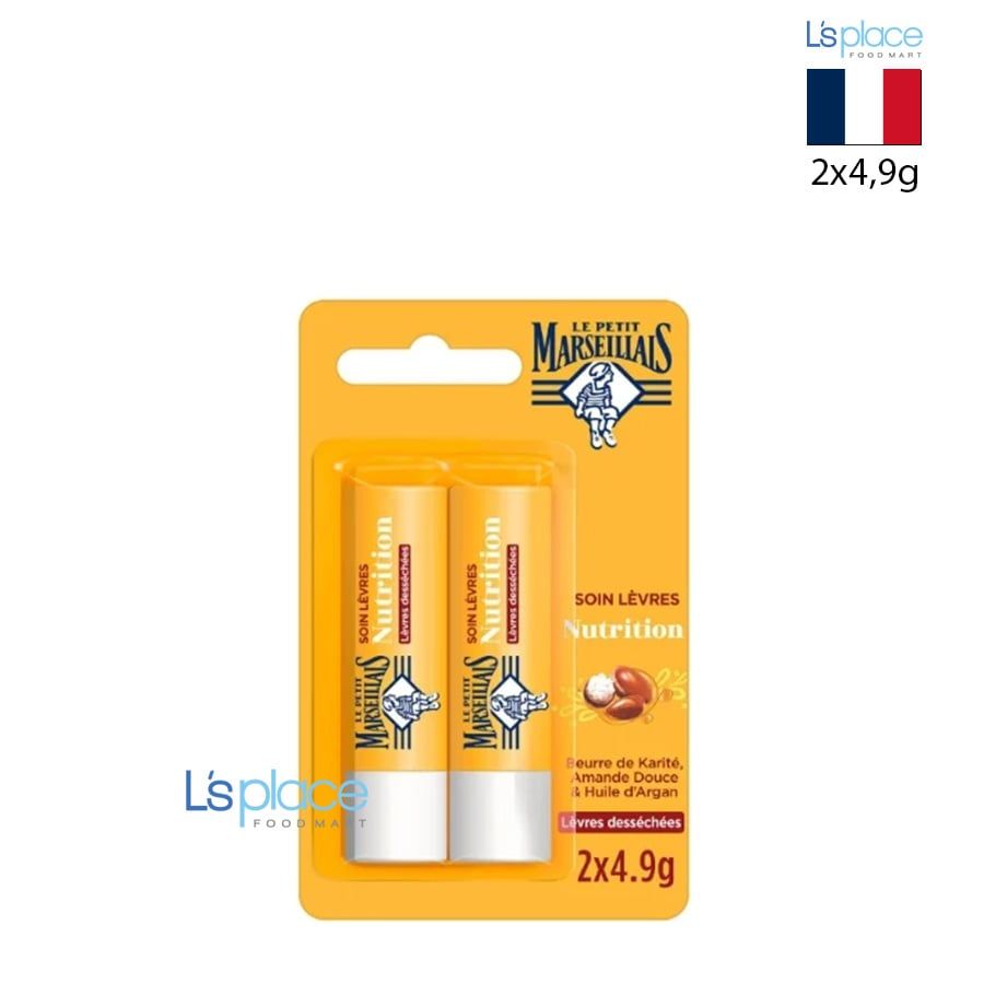 Le Petit Marseillais Son dưỡng môi chiết xuất bơ hạt mỡ hạnh nhân và dầu argan
