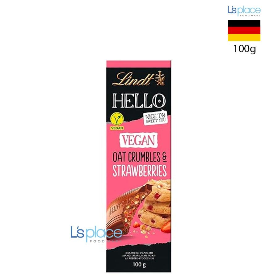 Lindt Hello Socola vị yến mạch dâu tây thuần chay