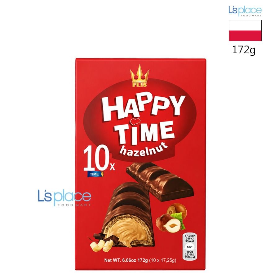 Happy Time Bánh Xốp Nhân Kem Hạt Phỉ