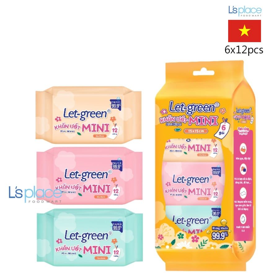 Let-green Lốc Khăn ướt mini