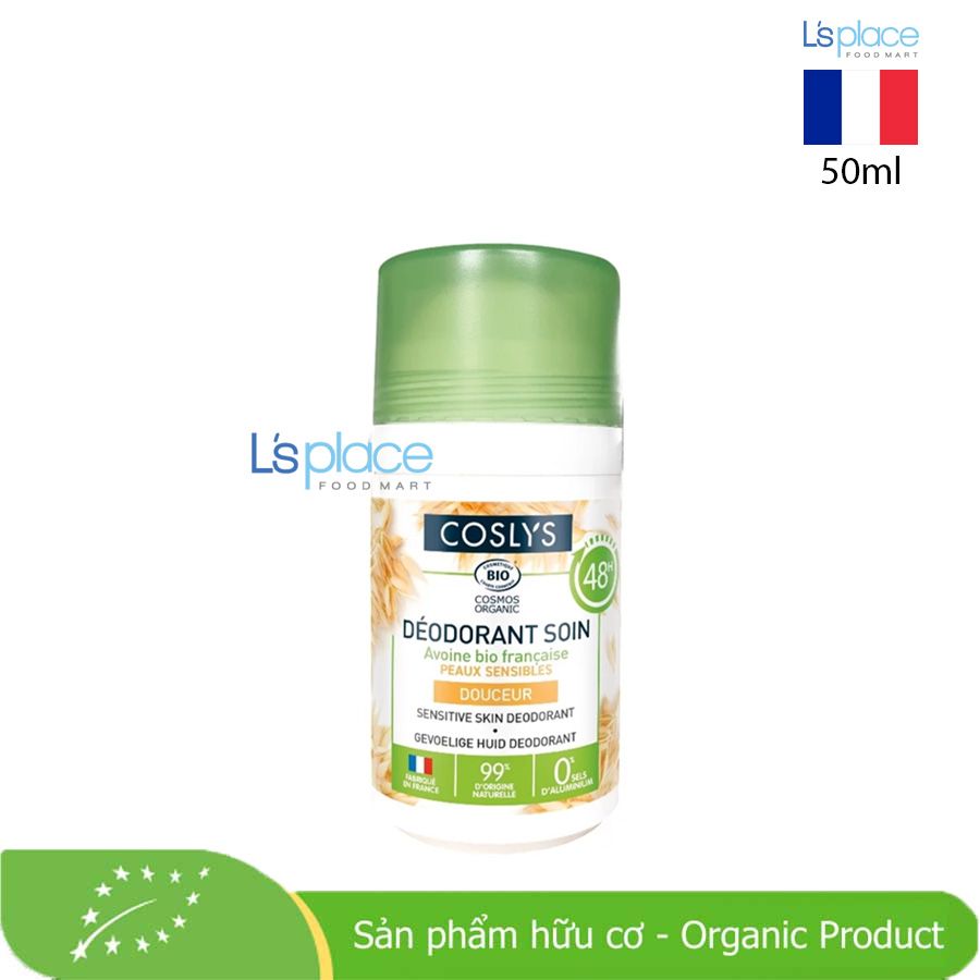 Coslys Lăn khử mùi hữu cơ dành cho da nhạy cảm