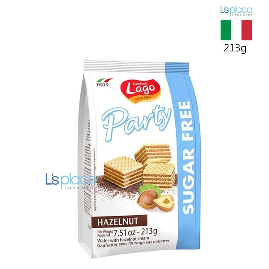 Lago Bánh xốp kem hạt phỉ không đường Mini Party