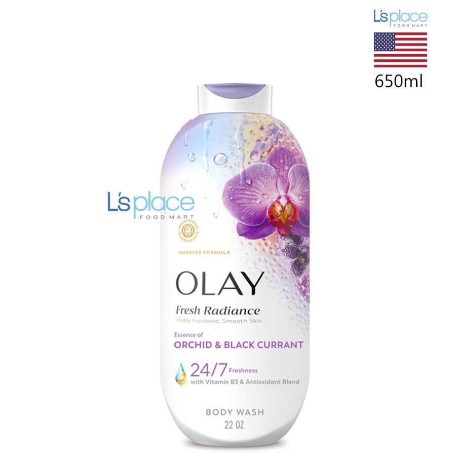 Olay Sữa tắm hoa lan & Lý chua đen