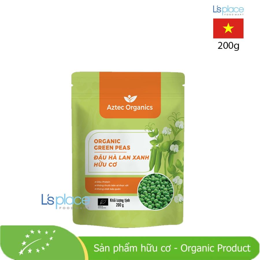 Aztec Organics Đậu Hà Lan xanh hữu cơ