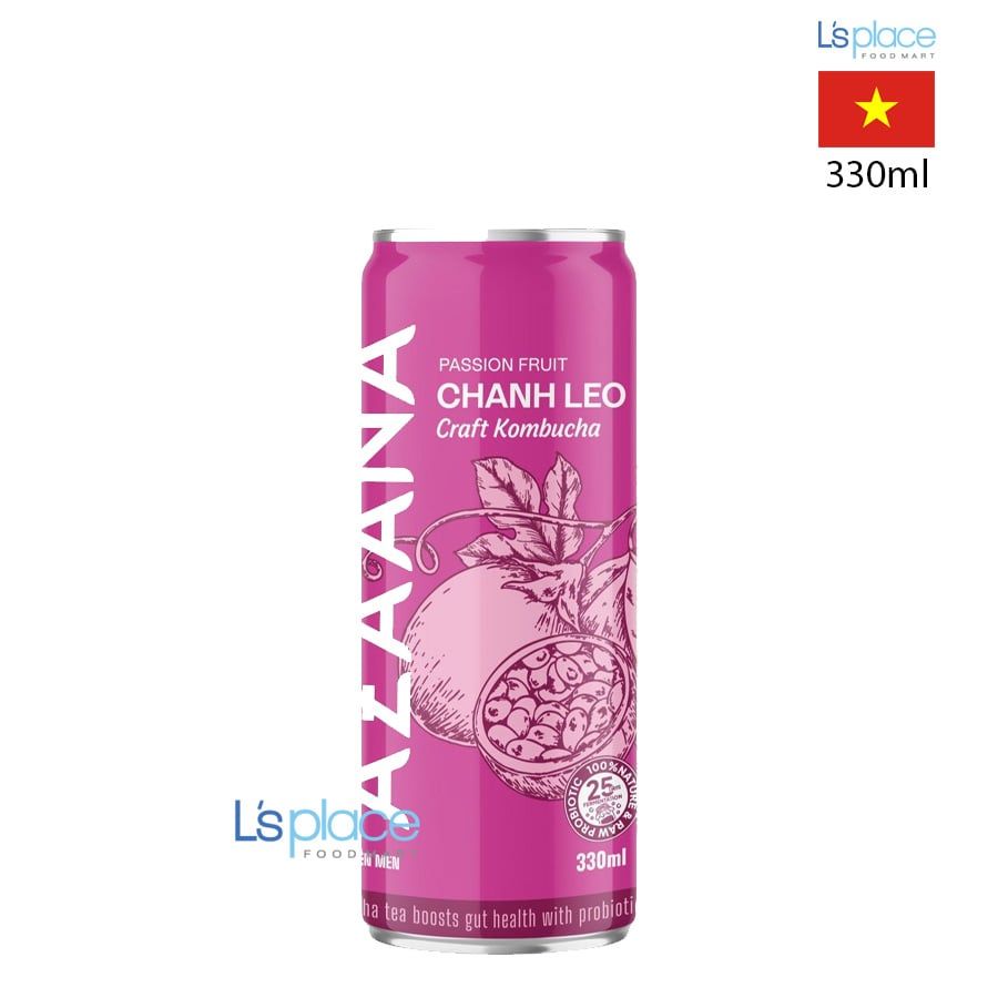 Azaana Trà Craft Kombucha vị Chanh leo