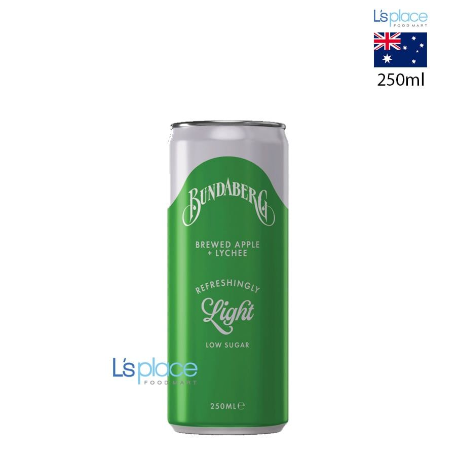 Bundaberg Nước có ga ít đường vị Táo & Vải