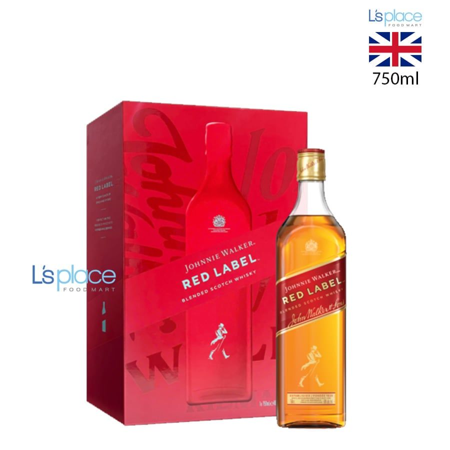 Johnnie Walker Rượu Whisky Red Label hộp quà
