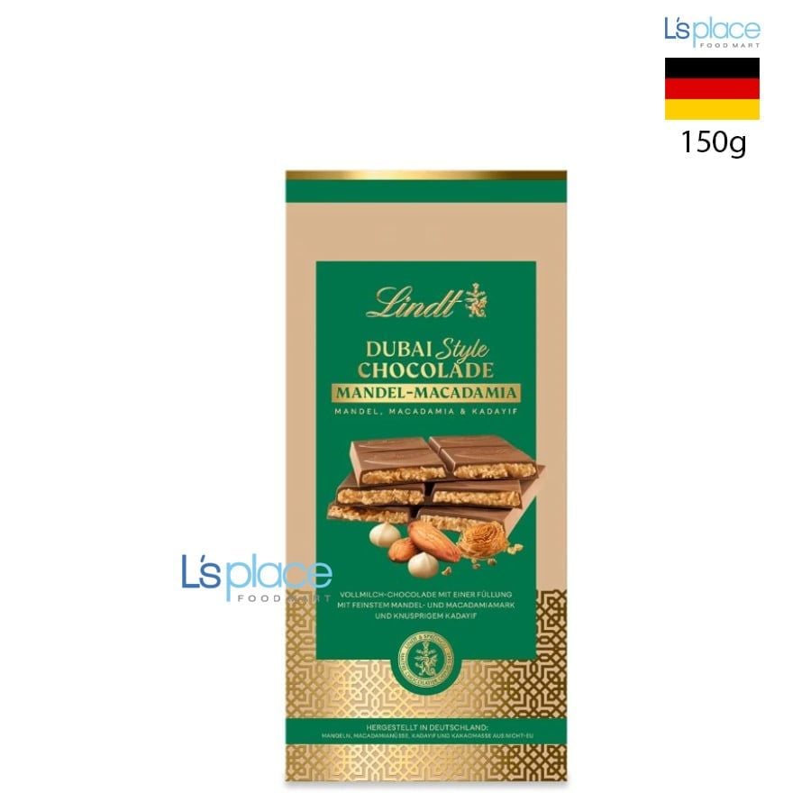Lindt Thanh Socola Dubai Hạnh nhân & hạt Mắc ca
