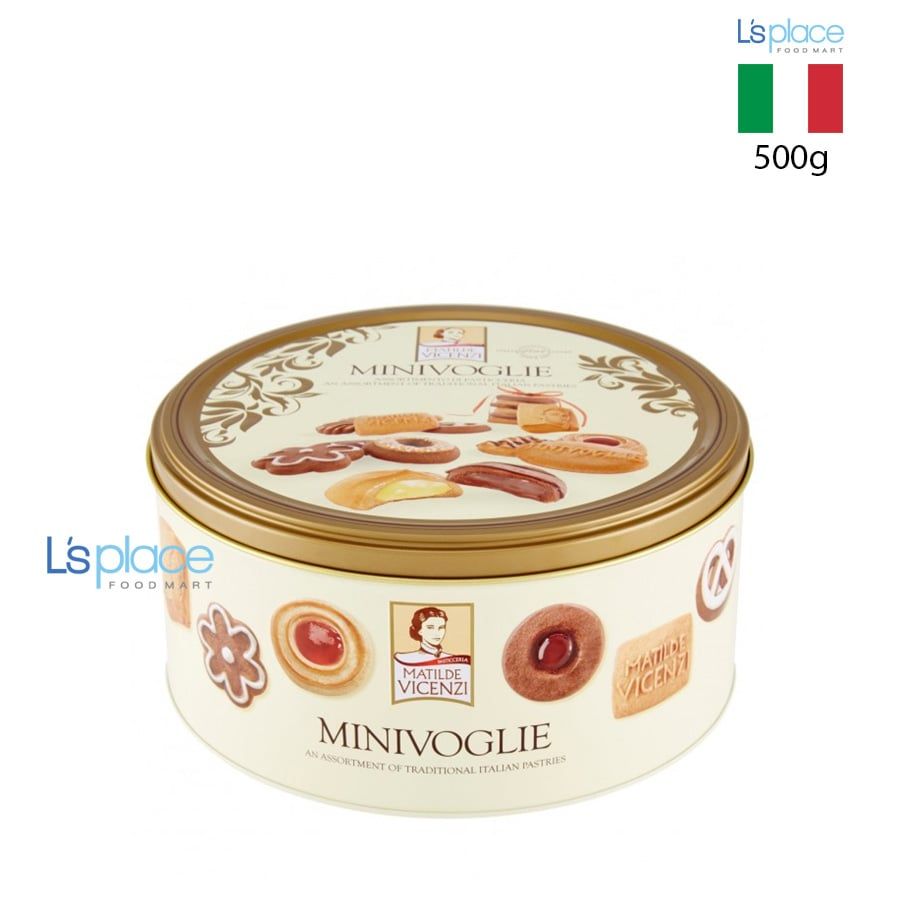 Vicenzi Bánh quy tổng hợp MiniVoglie hộp thiếc