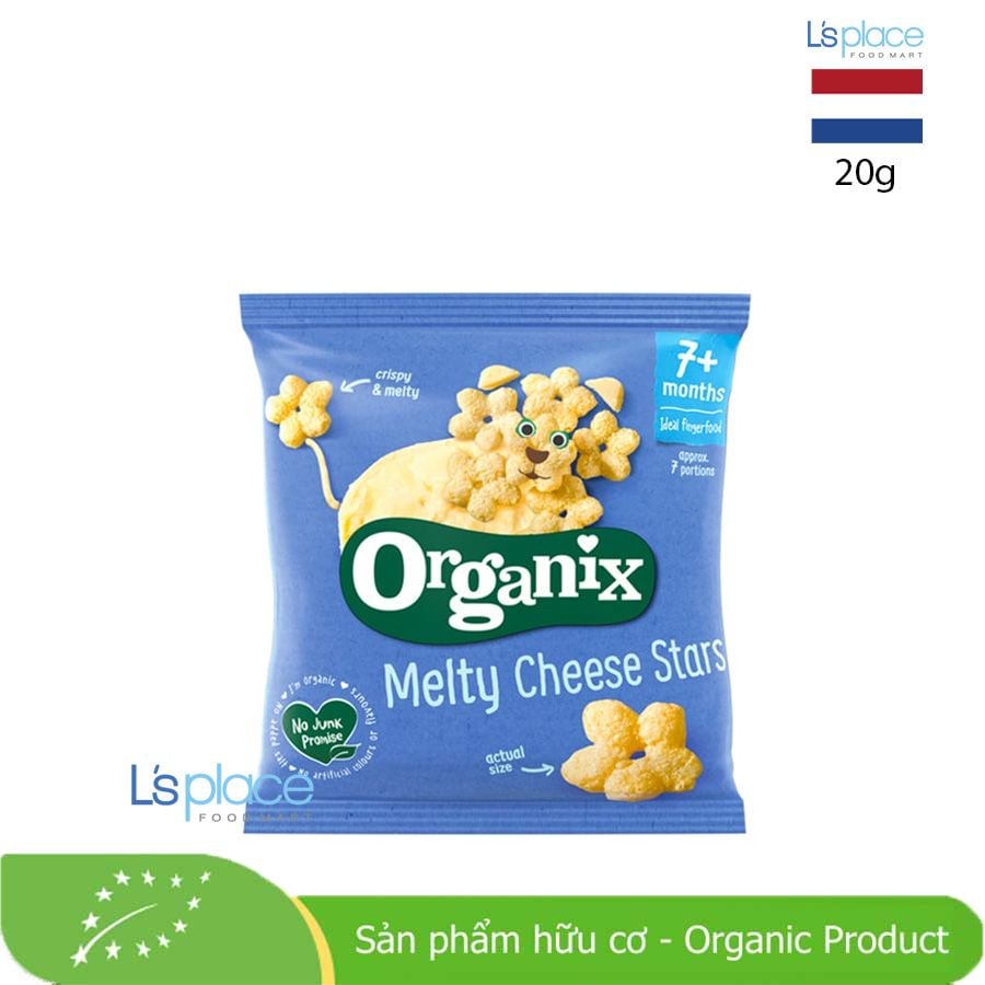 Organix Bánh ăn dặm hữu cơ hình sao vị phomai
