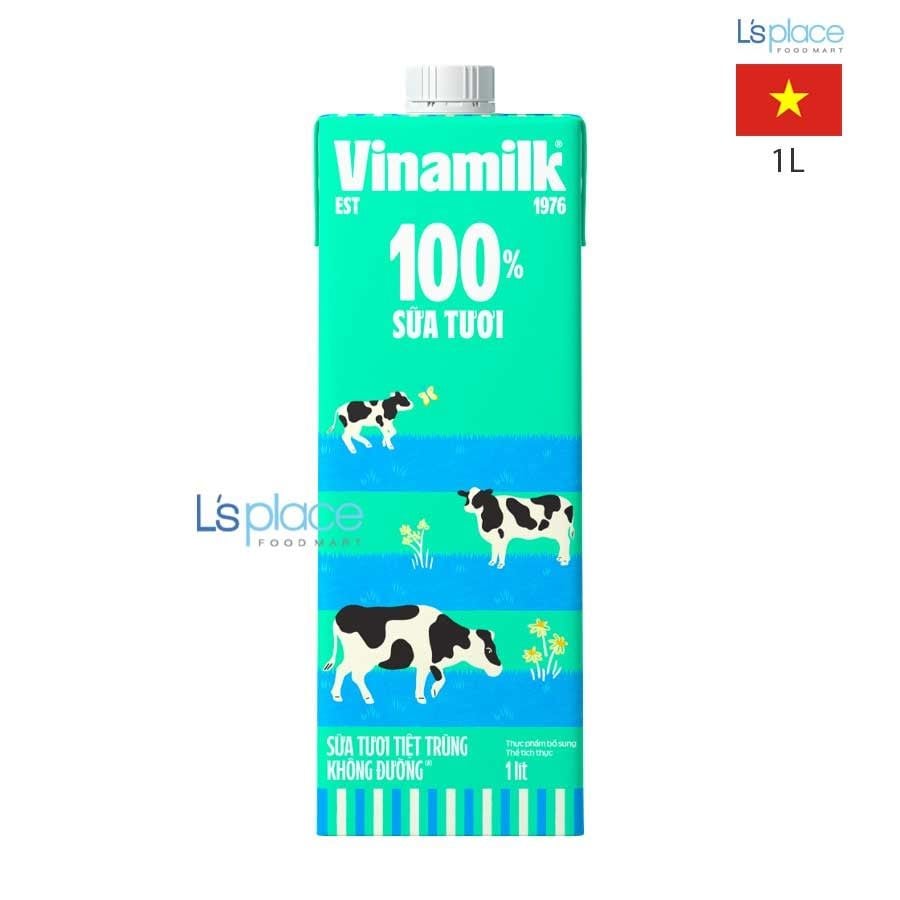 Vinamilk sữa tươi không đường hộp 1L