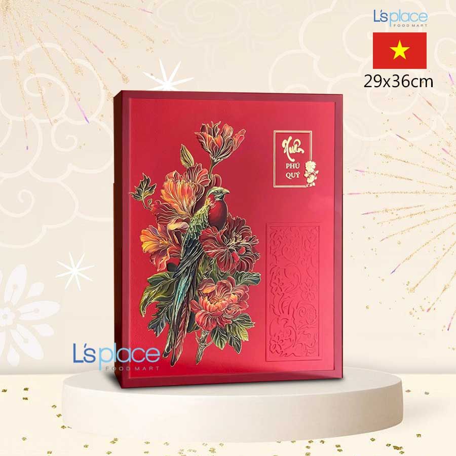 Bộ hộp quà Tết Cát Tường - Xuân phú quý đỏ sz M (VGC87)