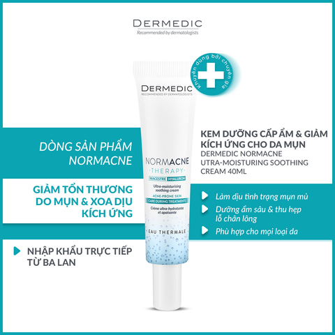  NORMACNE Ultra Moisturising Soothing Cream - Kem dưỡng cấp ẩm điều trị mụn 