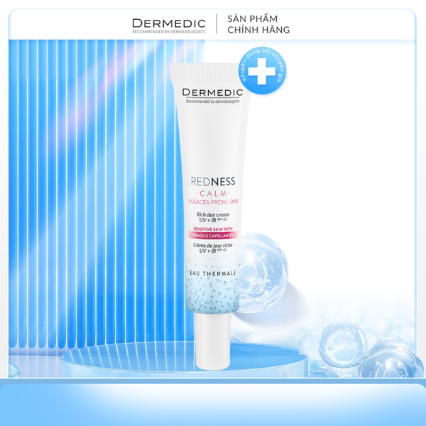REDNESS Rosacea Prone Skin Rich Day Cream UV IR SPF20 - Kem dưỡng ban ngày dành cho da nhạy cảm, mẩn đỏ (28/2/2026)