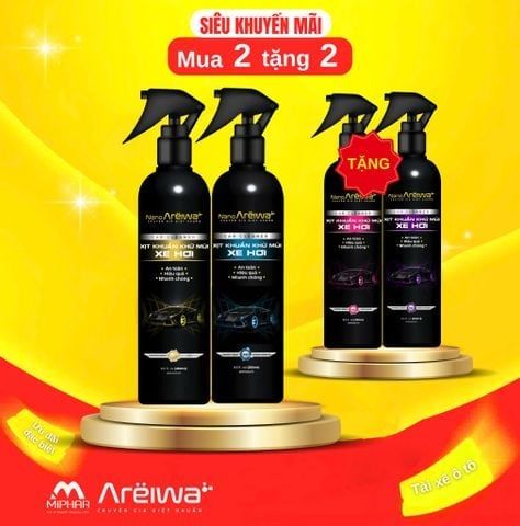  [HMK] Mua 2 tặng 2 Chai Xịt khuẩn khử mùi Xe hơi Nano Areiwa - Mùi ngẫu nhiên 