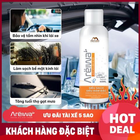  [Mua 2 tặng 2] Nước Rửa Kính Xe Hơi Siêu Đậm Đặc Areiwa 