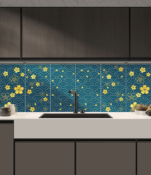  Gạch in hoạ tiết Sakura 