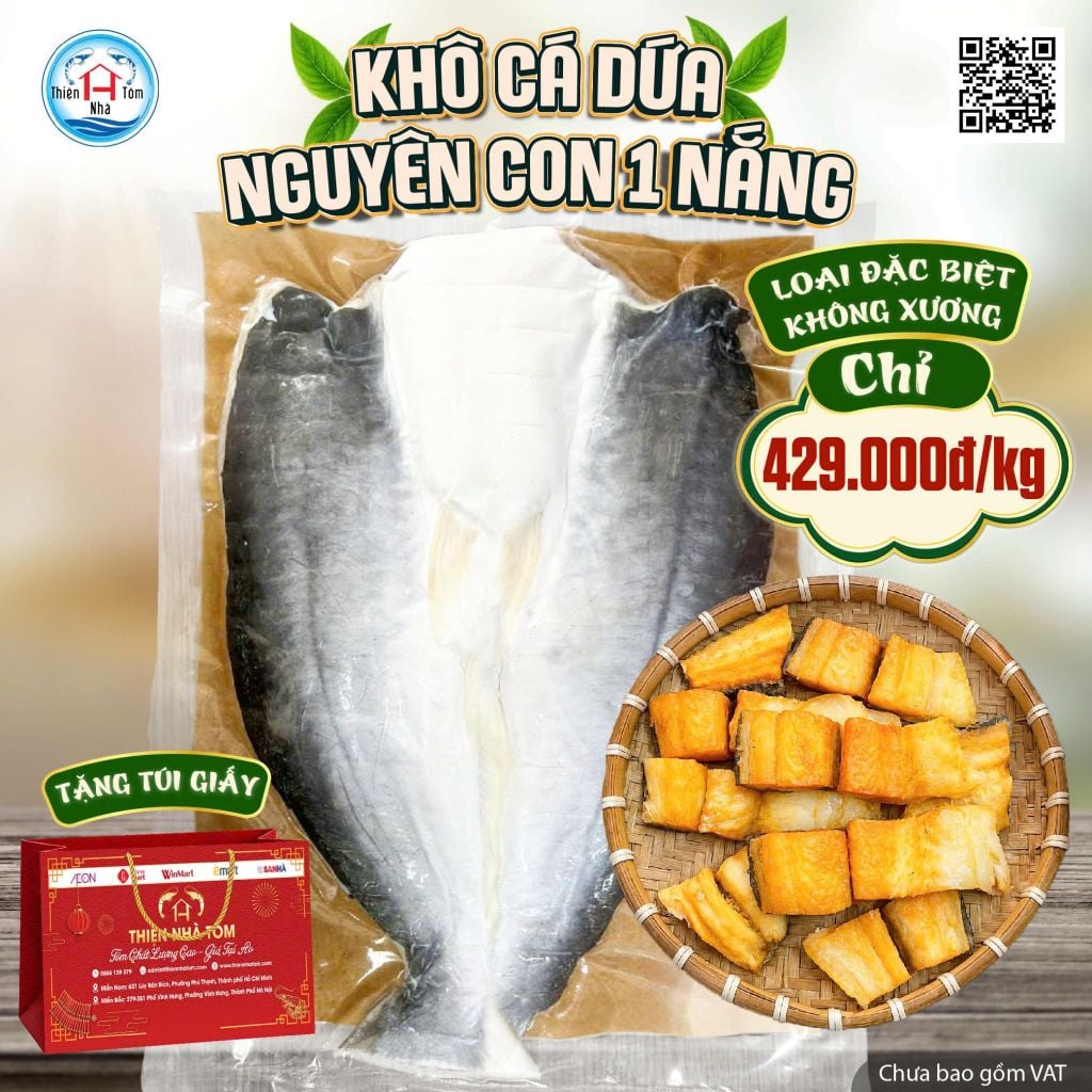  Khô Cá Dứa Nguyên Con Một Nắng Không Xương 