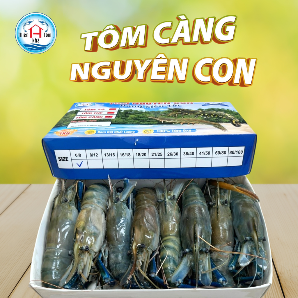  Tôm Càng Thiên Nhiên Nguyên Con - Thùng 10kg 