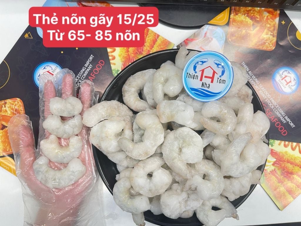  Tôm Thẻ Nõn Gãy (Vị Giòn - Ngọt)  - Thùng 10Kg 
