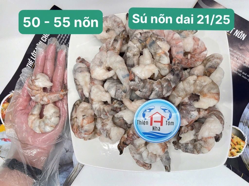  Tôm Sú Biển Lột Nõn (Dai-Ngọt) Túi 1kg 