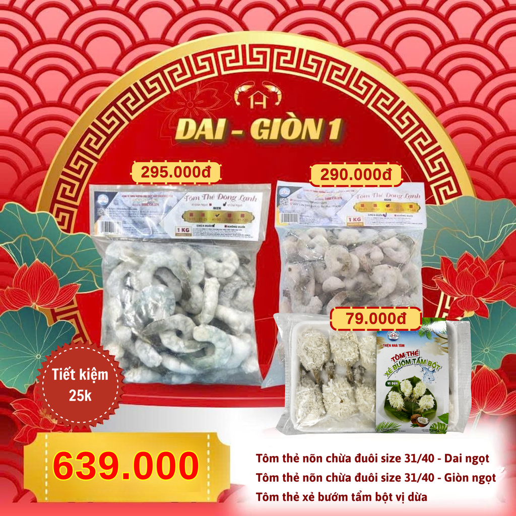  Combo Trải Nghiệm Tôm Nõn Dai - Giòn 