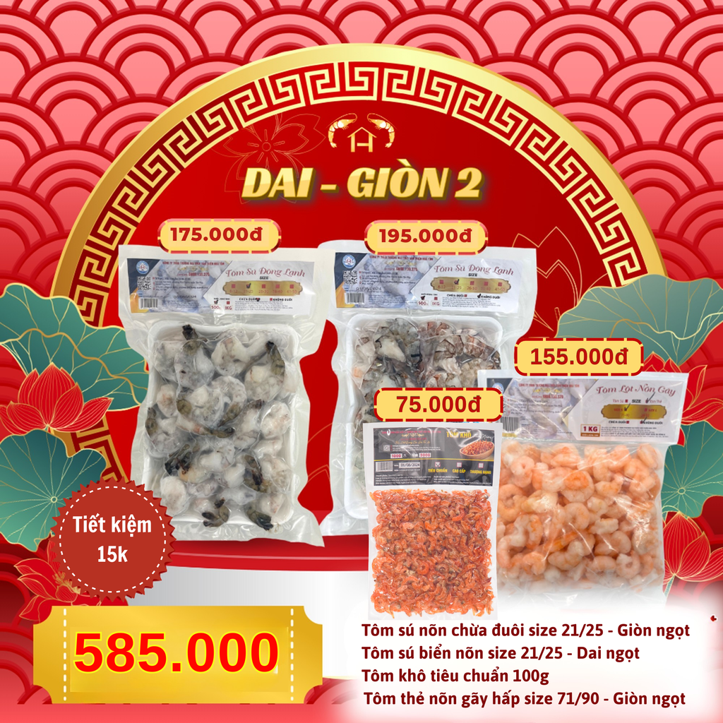  Combo Trải Nghiệm Tôm Nõn Dai - Giòn 