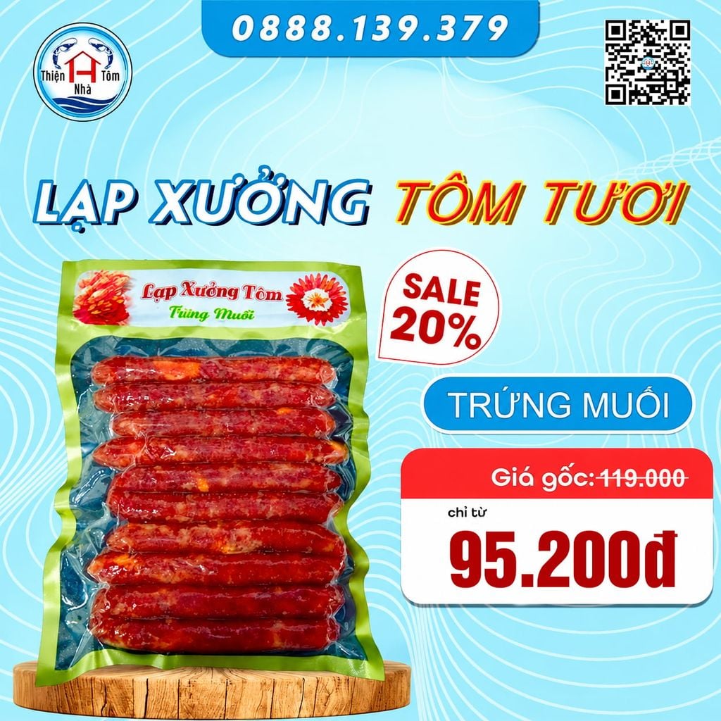  Lạp Xưởng Tôm Trứng Muối LXTTM 