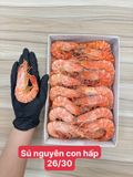  Tôm Sú Hấp Nguyên Con Truyền Thống Hộp 1kg 