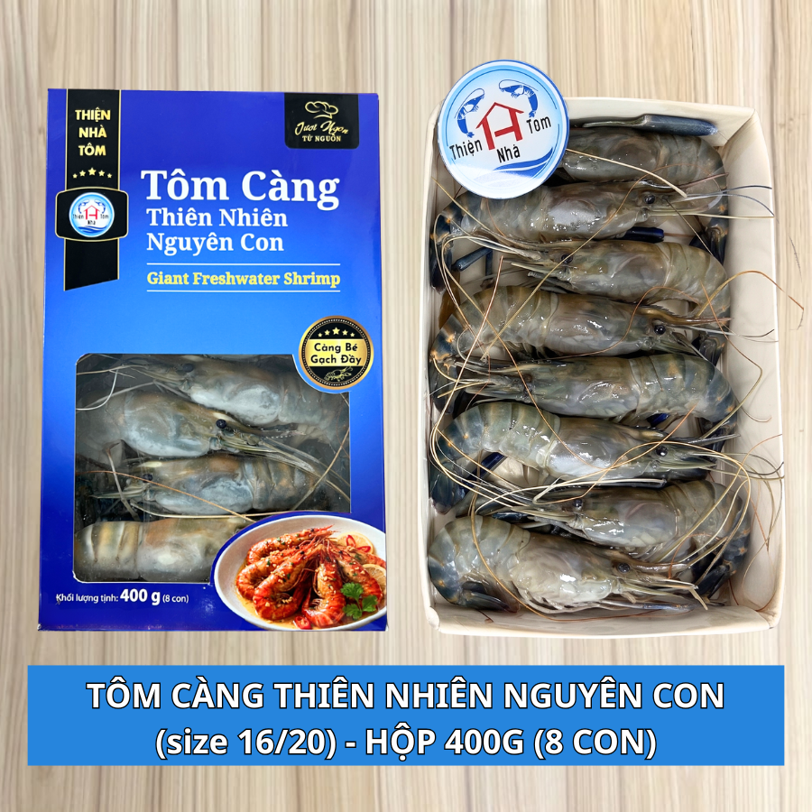  Tôm Càng Thiên Nhiên Nguyên Con Cao Cấp - Hộp 400G 