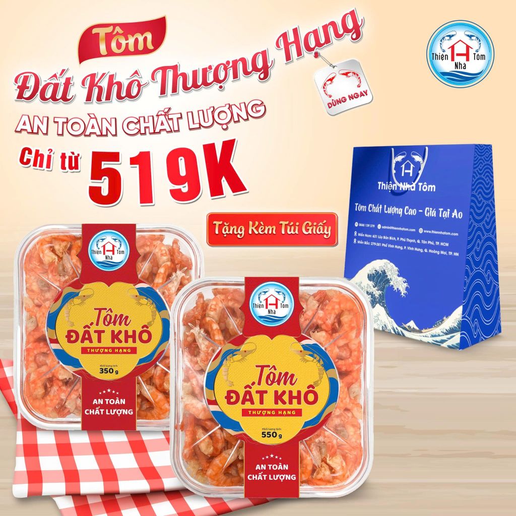  Tôm Đất Khô Thượng Hạng - Hộp 