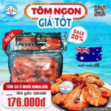 Tôm Sú Biển Ủ Muối Himalaya Hộp 500g