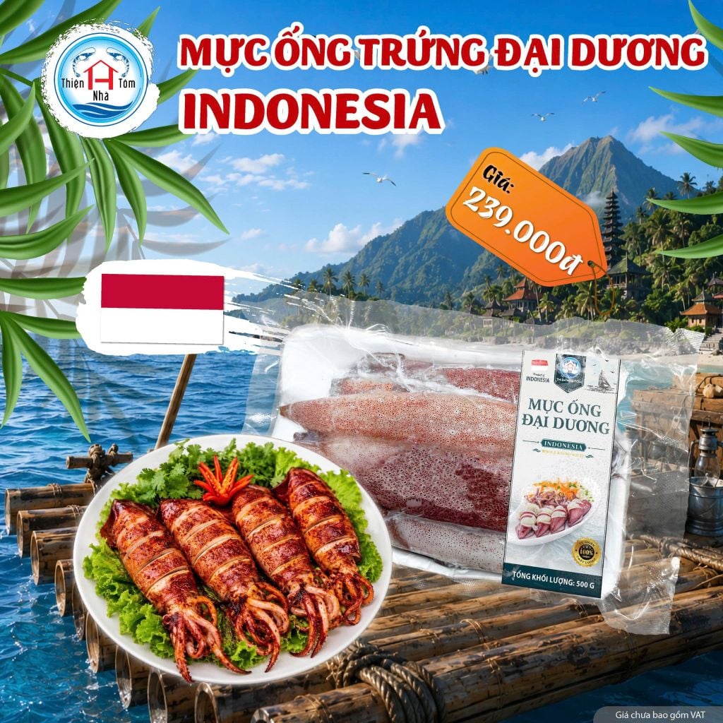  Mực Ống Đại Dương Indonesia 