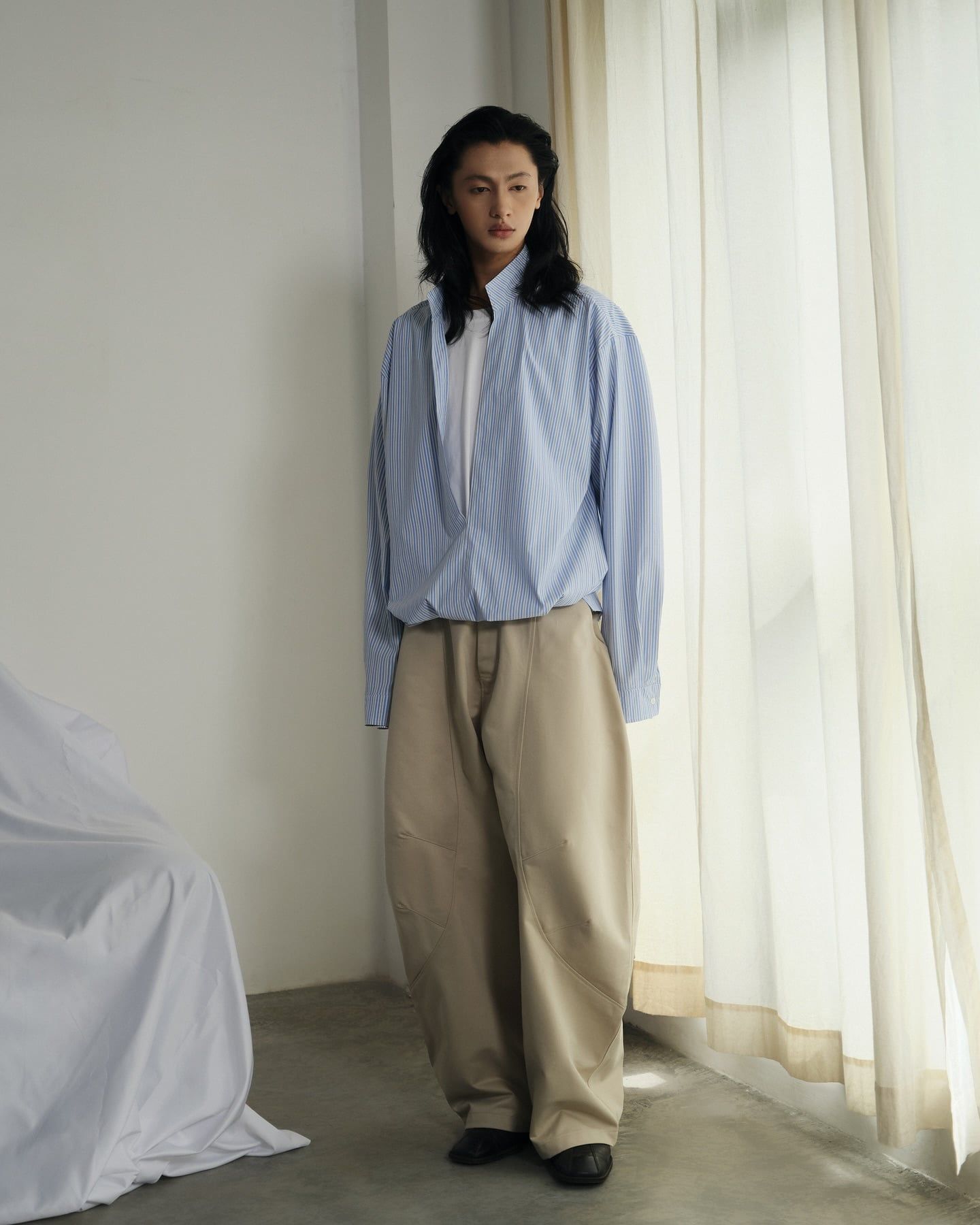 MALE LAYERED STRIPED SHIRT