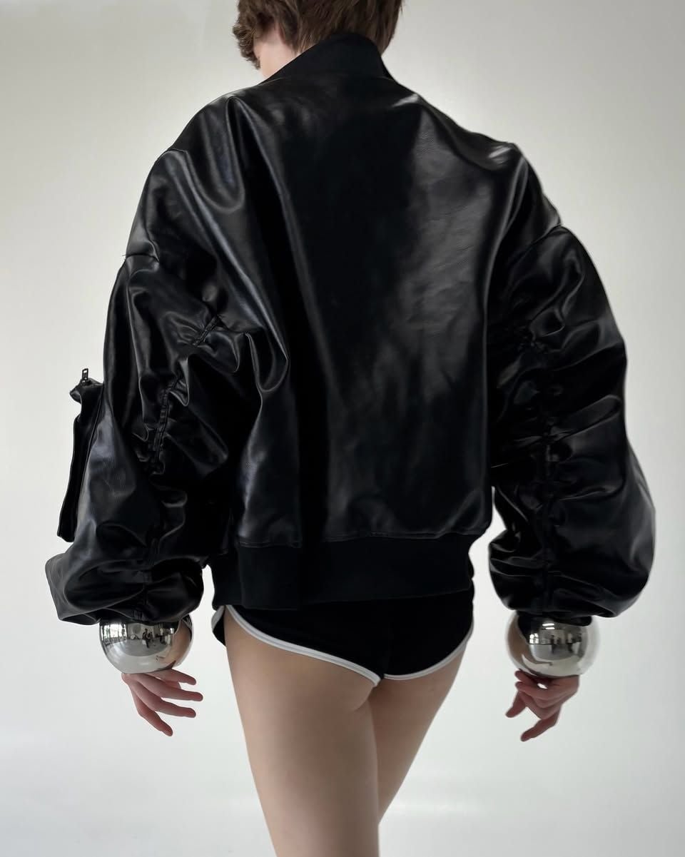 LEATHER UTILITY BOMBER