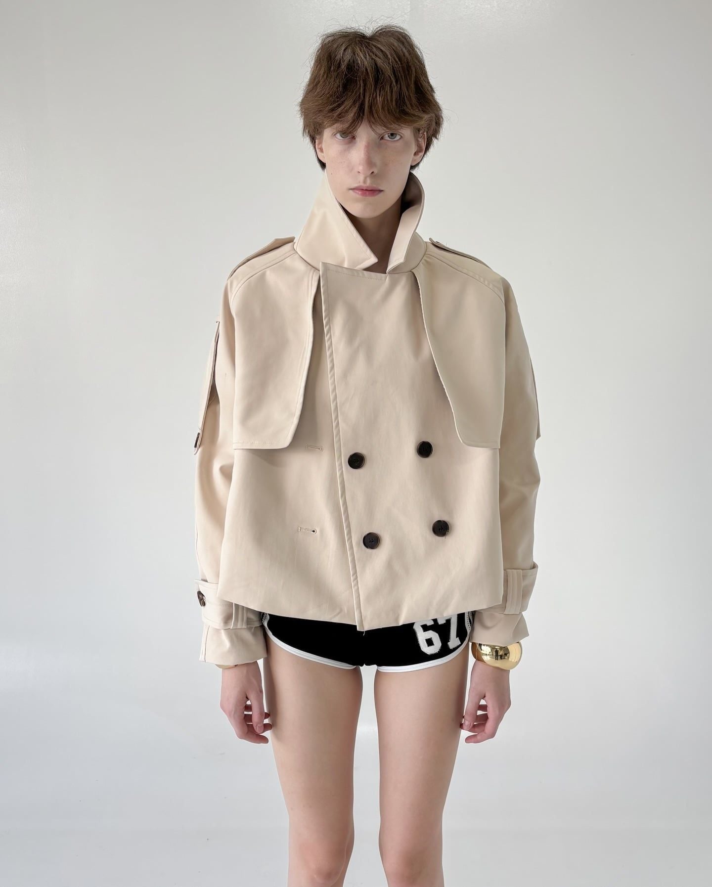 CROPPED TRENCH JACKET