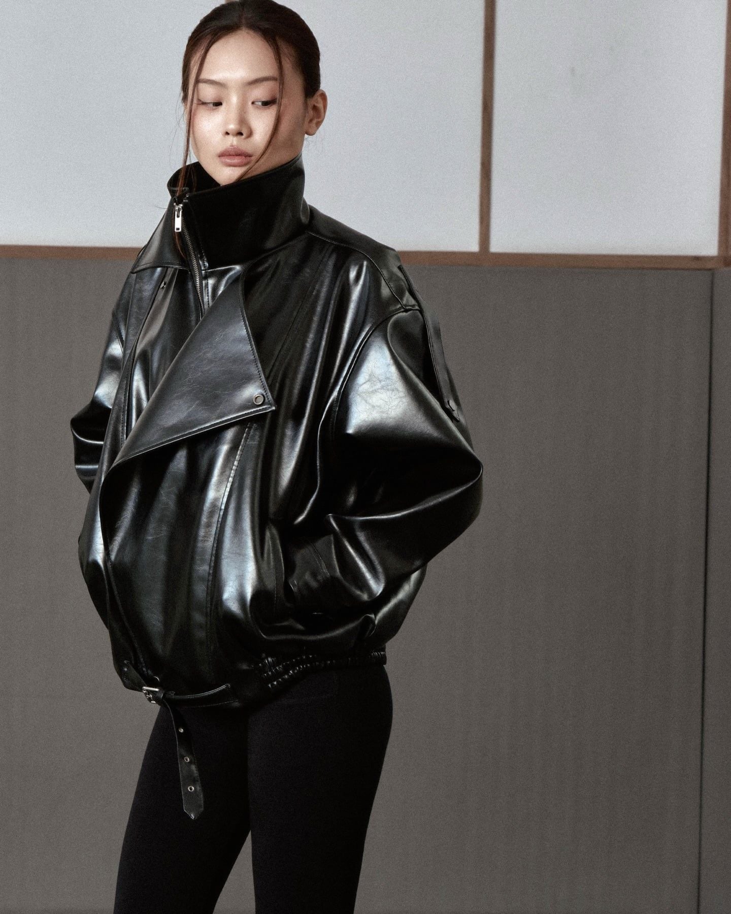 ASYMMETRIC LEATHER JACKET