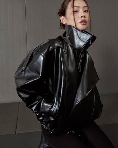  ASYMMETRIC LEATHER JACKET 