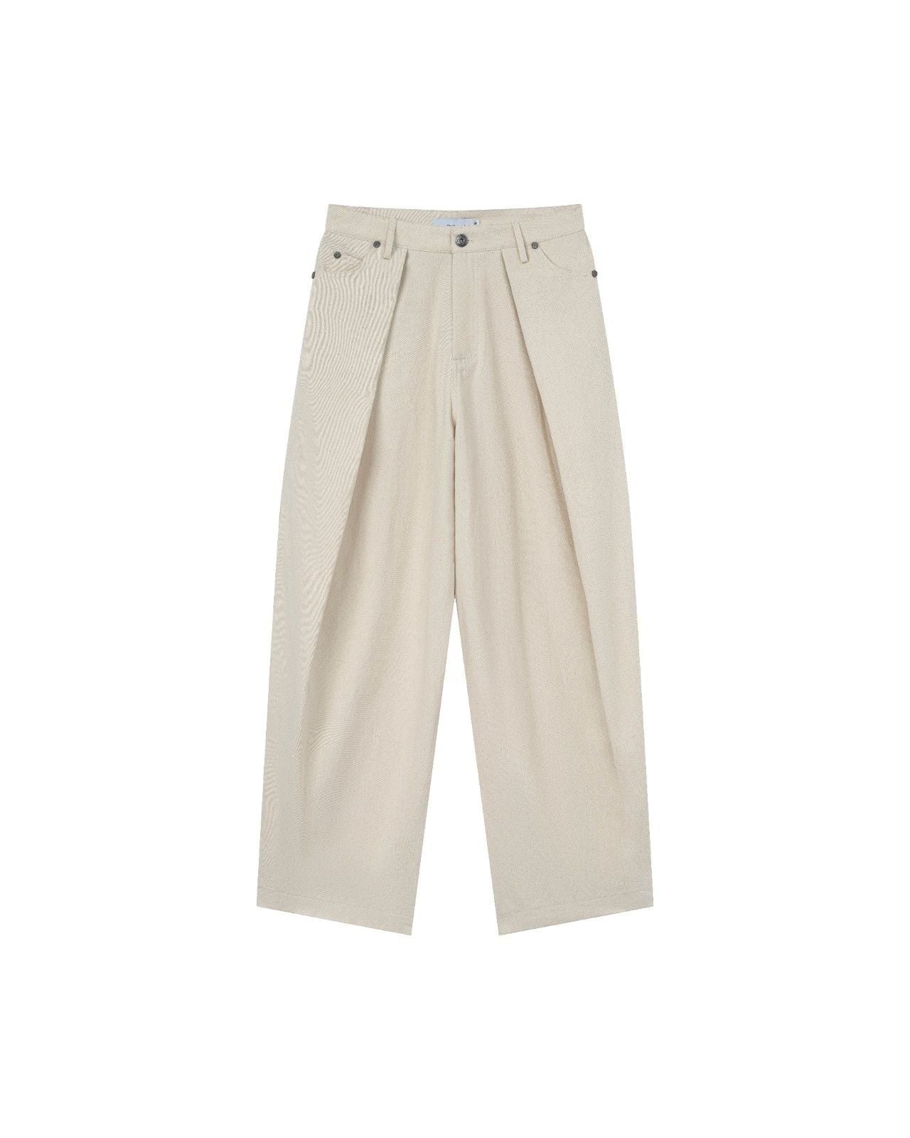 PLEATED DENIM PANTS