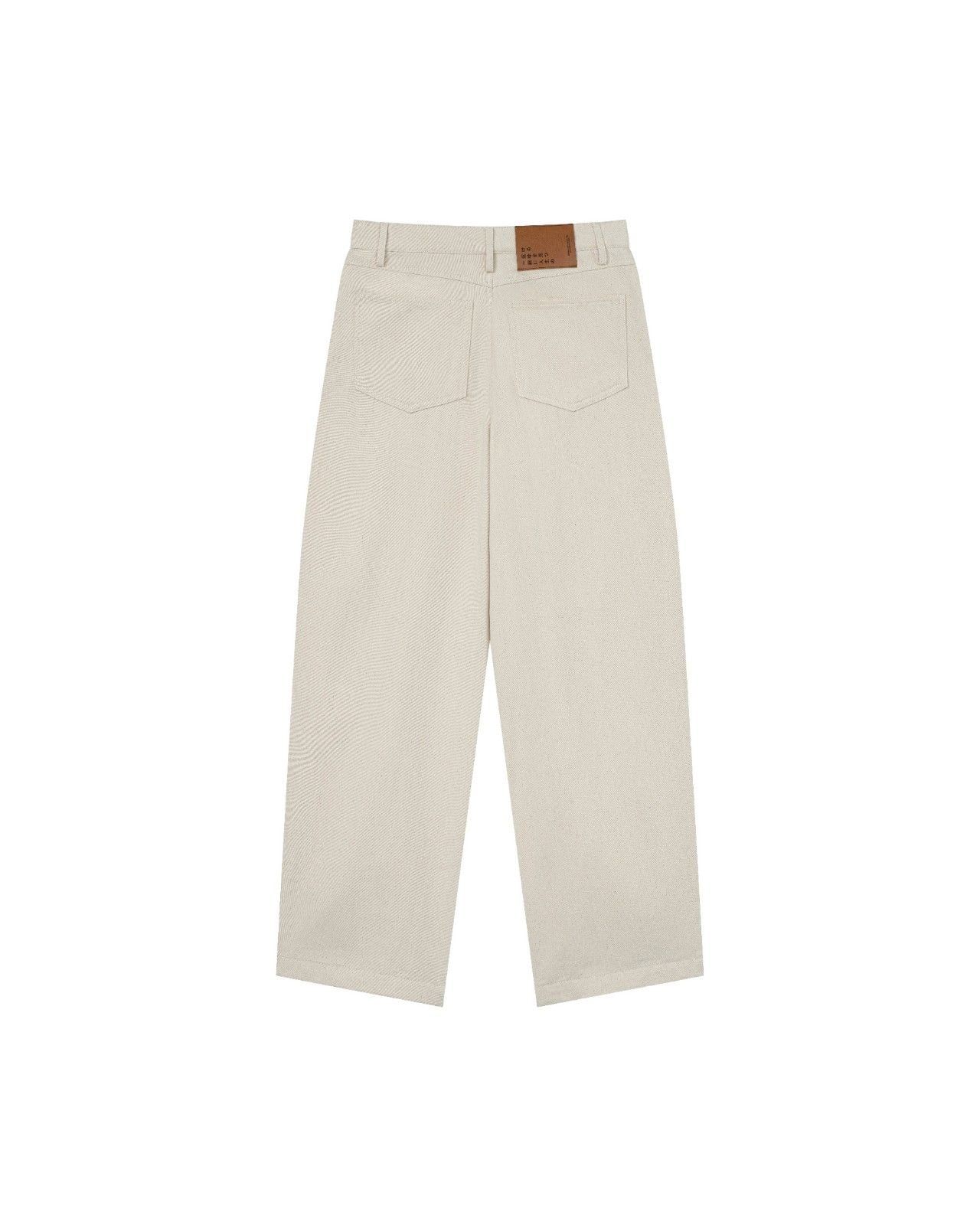 PLEATED DENIM PANTS