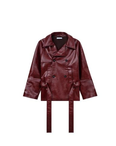  LEATHER TRENCH COAT 
