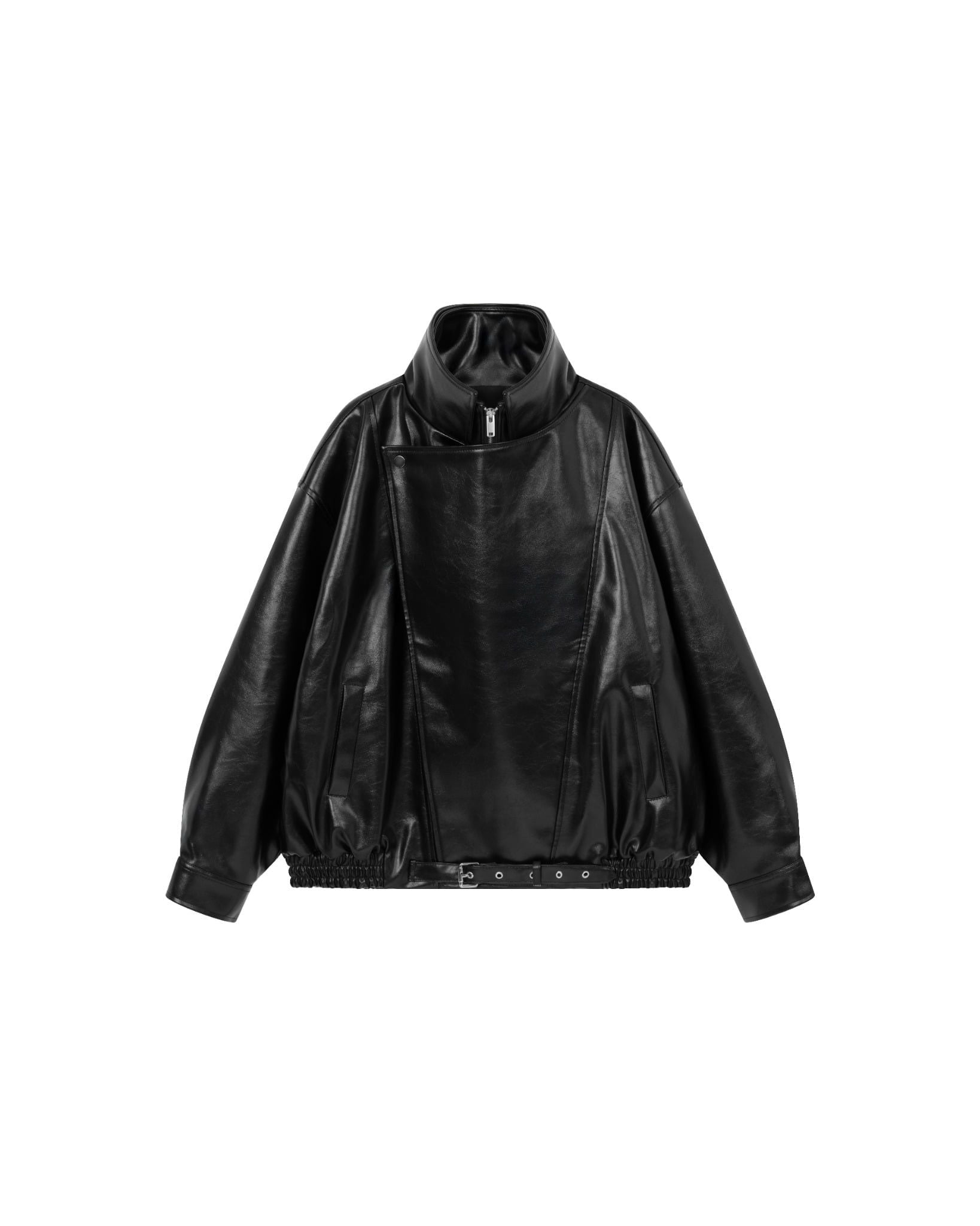 ASYMMETRIC LEATHER JACKET
