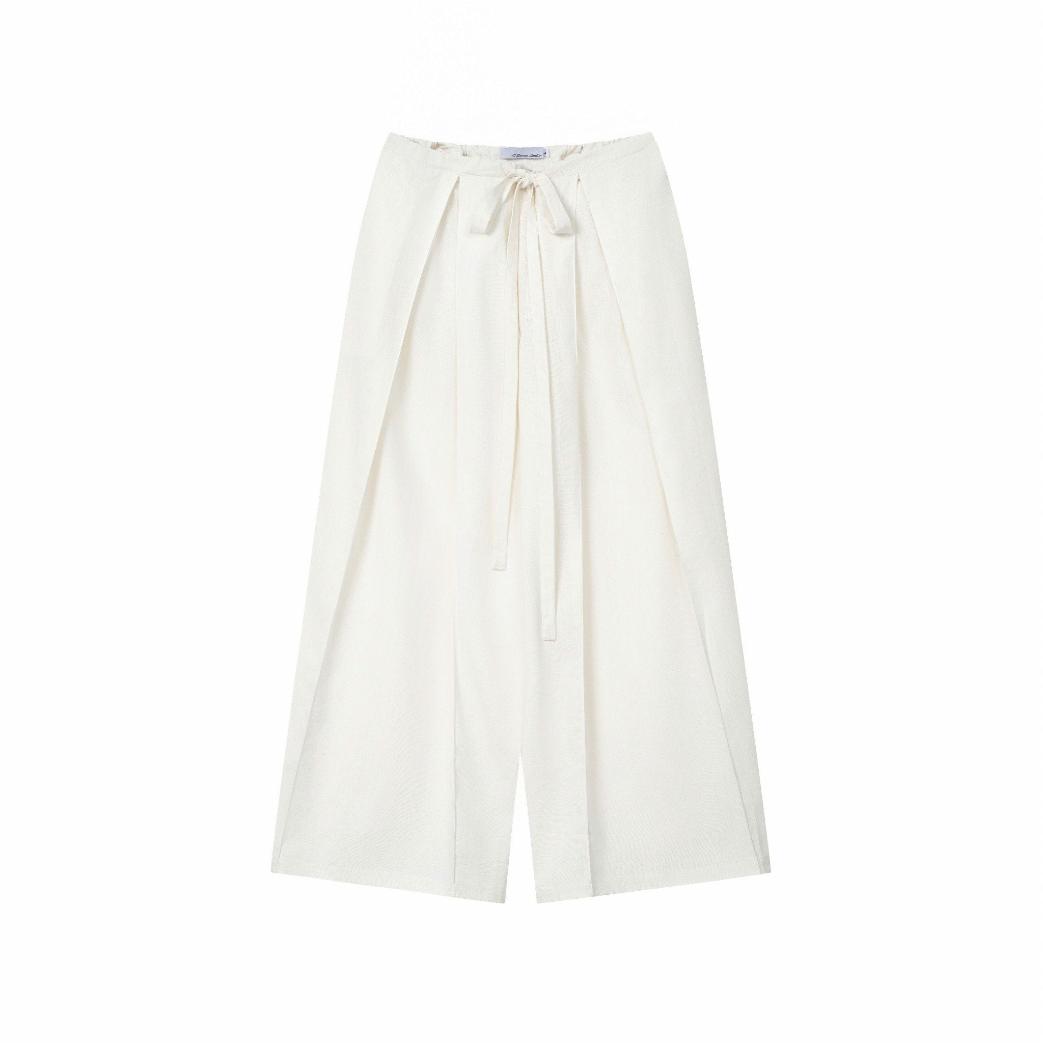 LINEN BOX PLEATED PANTS