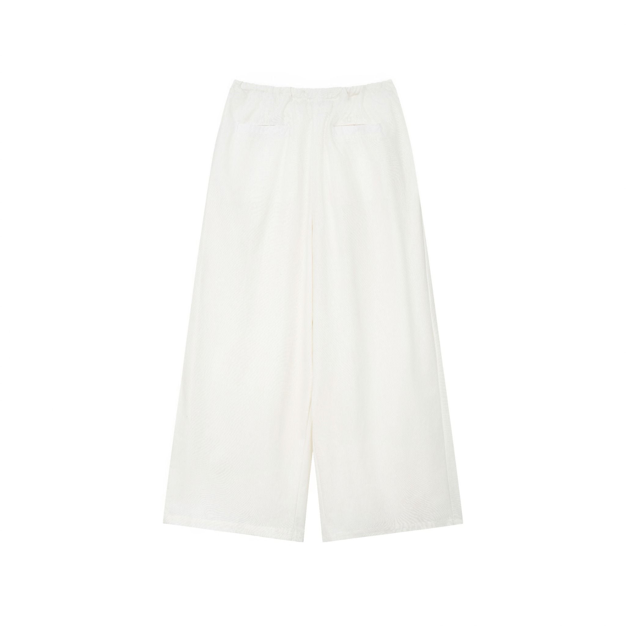 LINEN BOX PLEATED PANTS