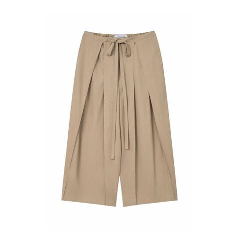  LINEN BOX PLEATED PANTS 