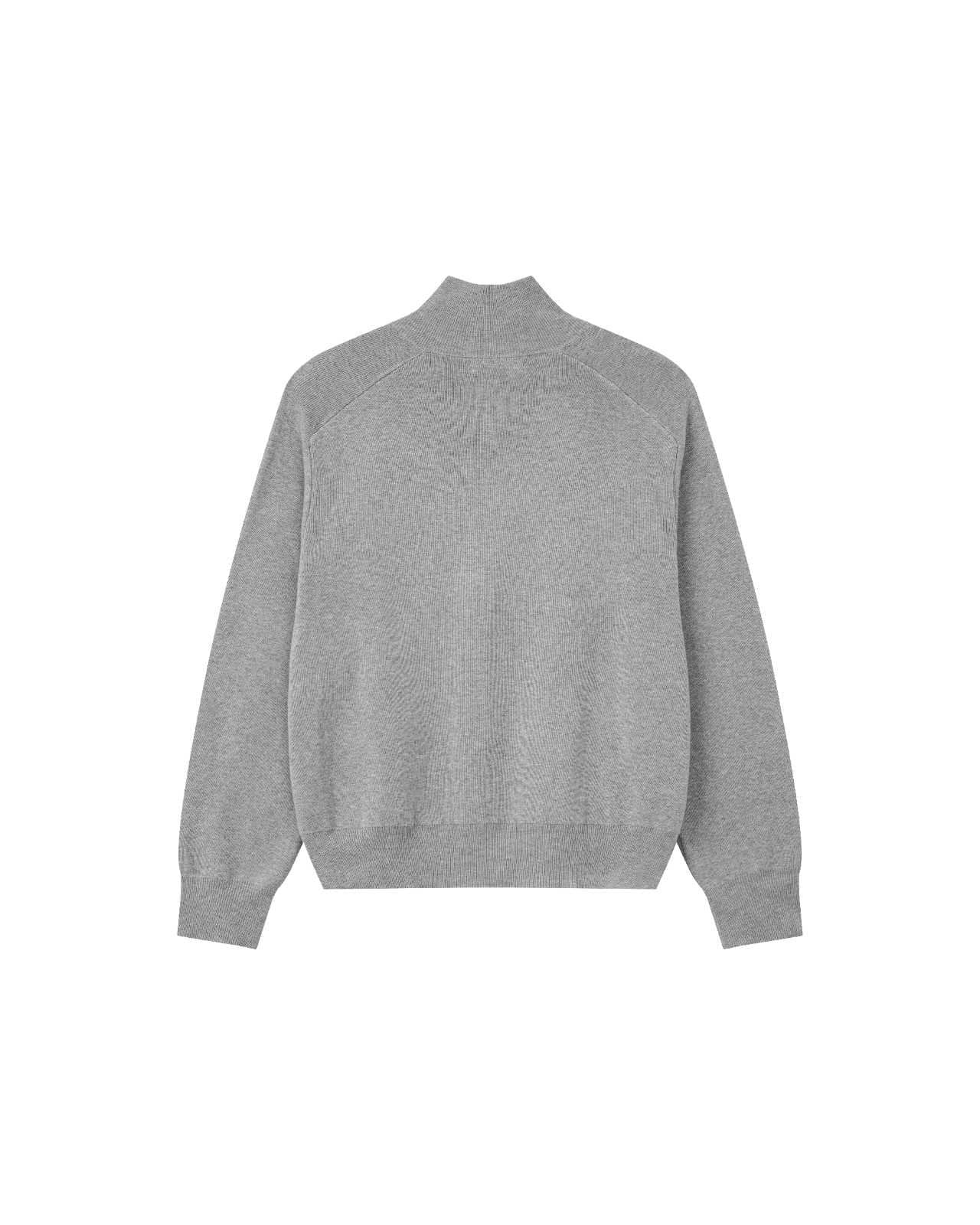 Áo Khoác Len Dáng Rộng Cổ Đứng - HEATHER TRACK KNIT