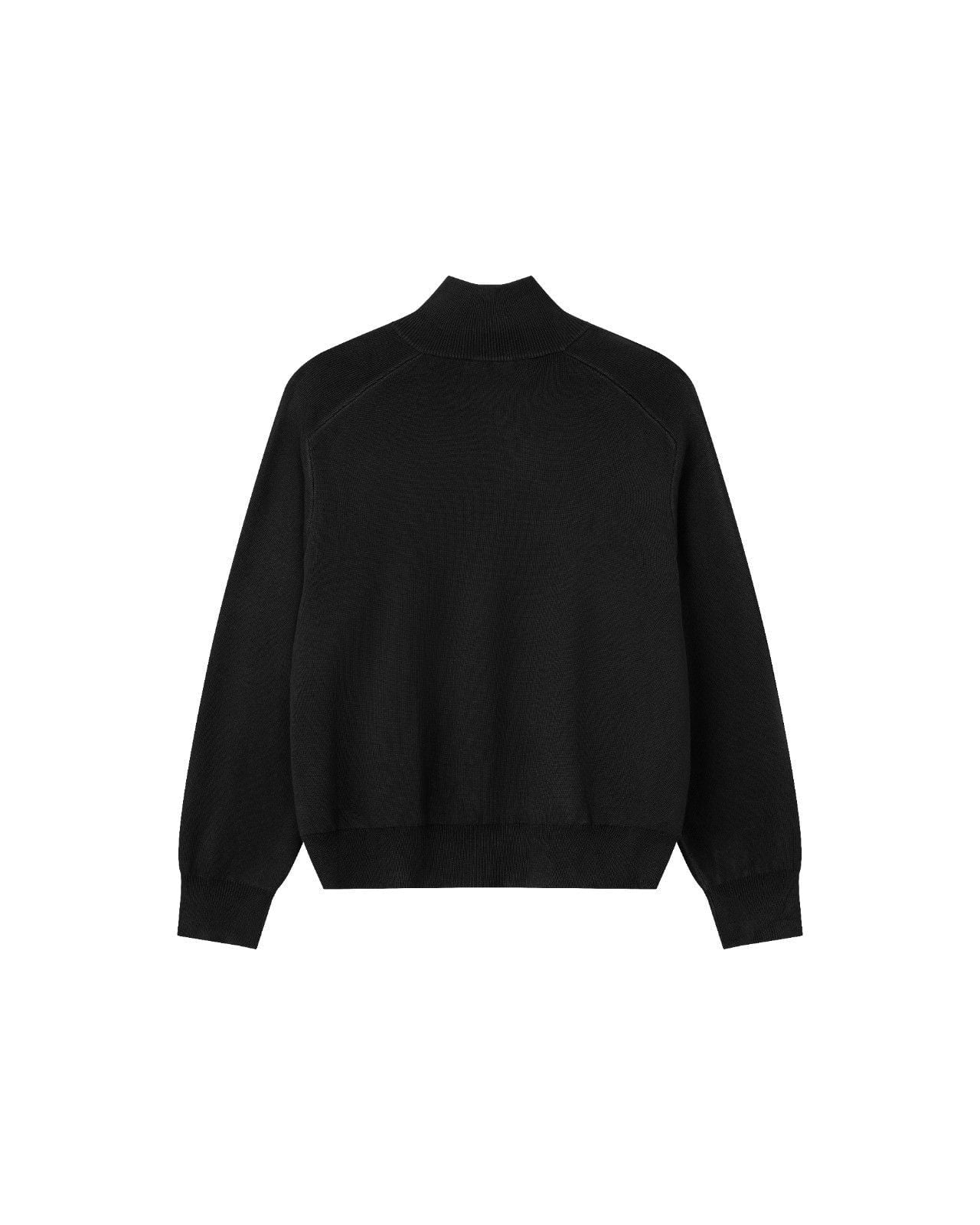 Áo Khoác Len Dáng Rộng Cổ Đứng - HEATHER TRACK KNIT