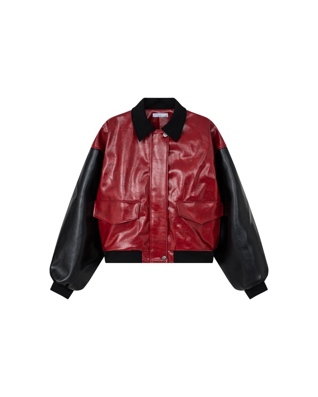 JERSEY LEATHER BOMBER