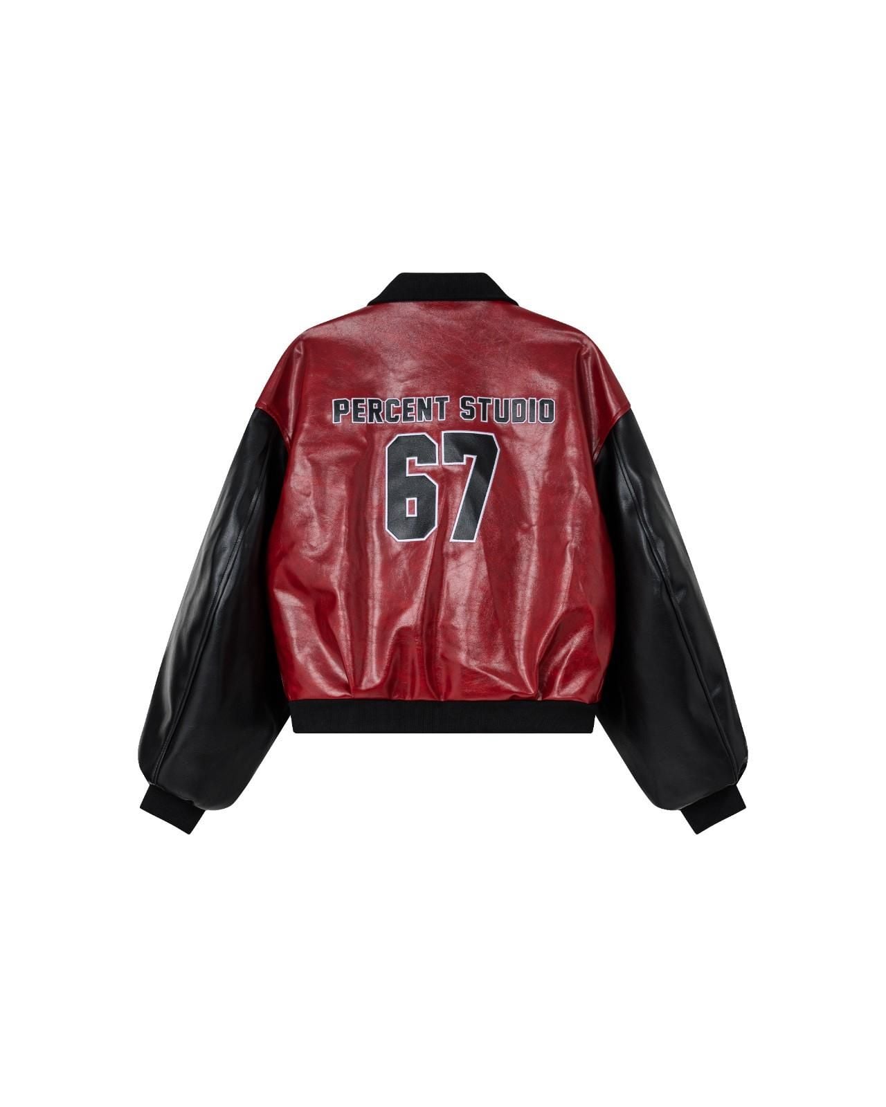 JERSEY LEATHER BOMBER