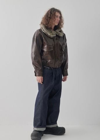  PLEATED SELVEDGE JEANS 